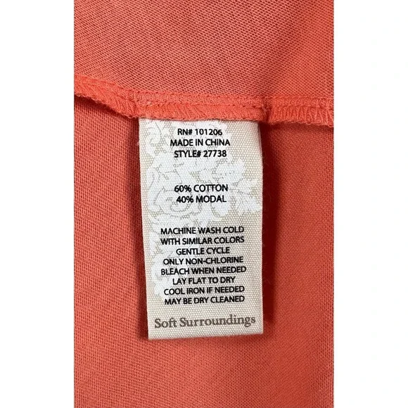 Soft Surroundings Women's Sz S Santiago A-Line Maxi Dress Scoop Neck Pockets - Picture 5 of 9